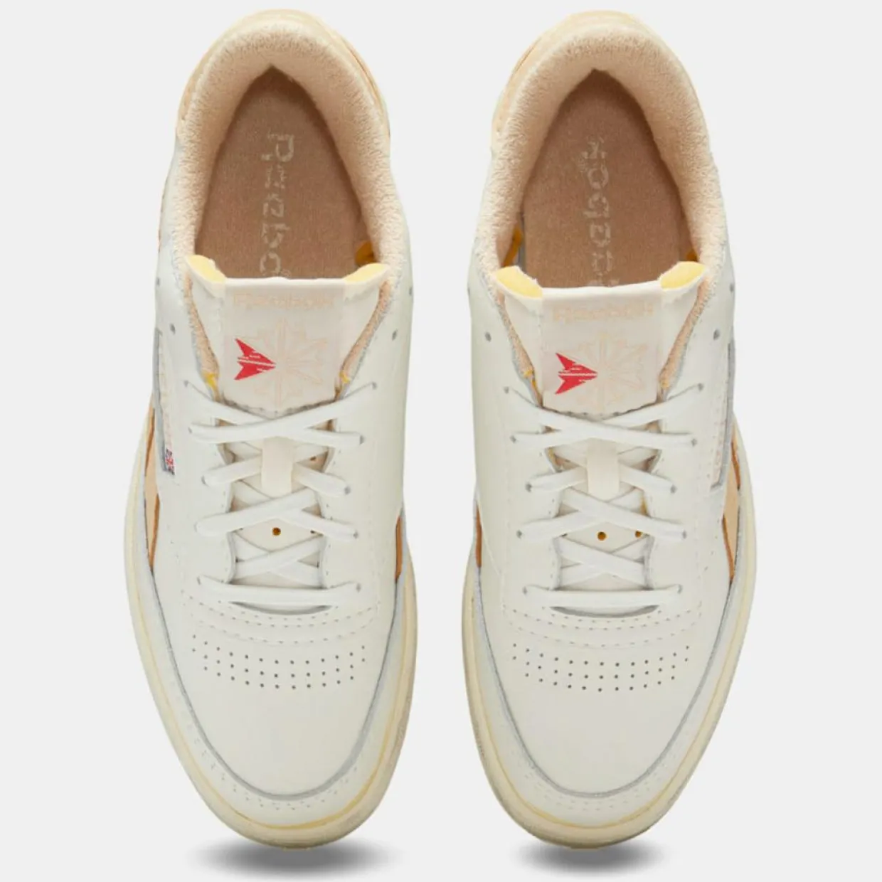 Baskets en Cuir Club C Revenge blanc/saumon-Reebok Outlet