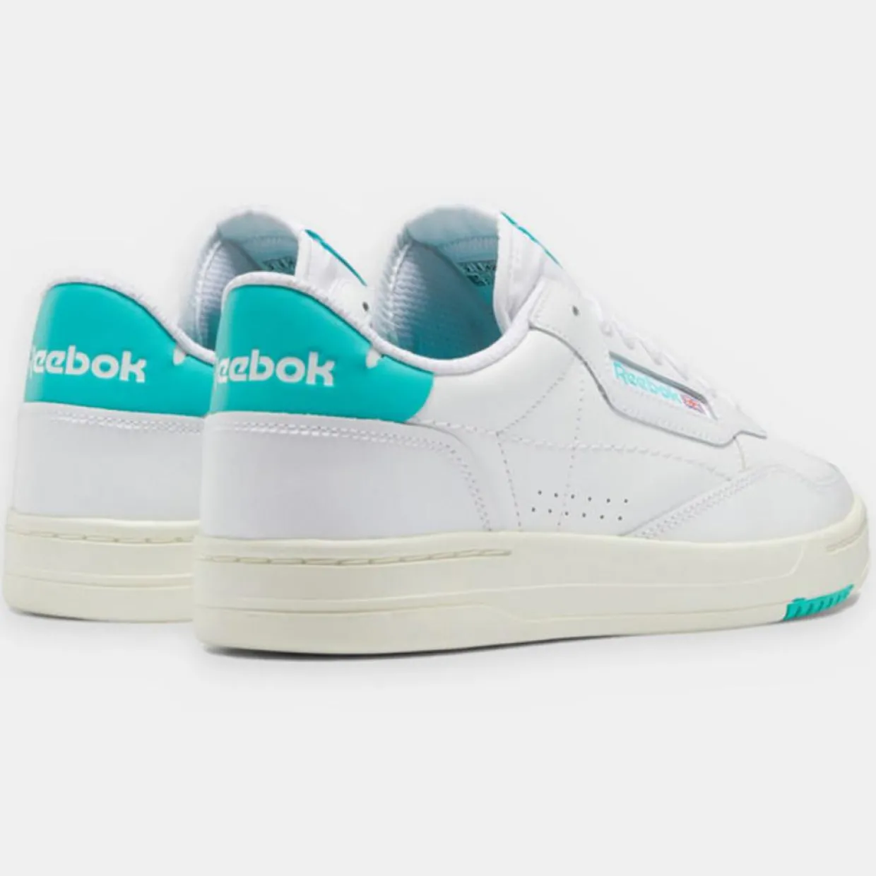 Femme Reebok Baskets^Baskets en Cuir Court Peak blanc/bleu
