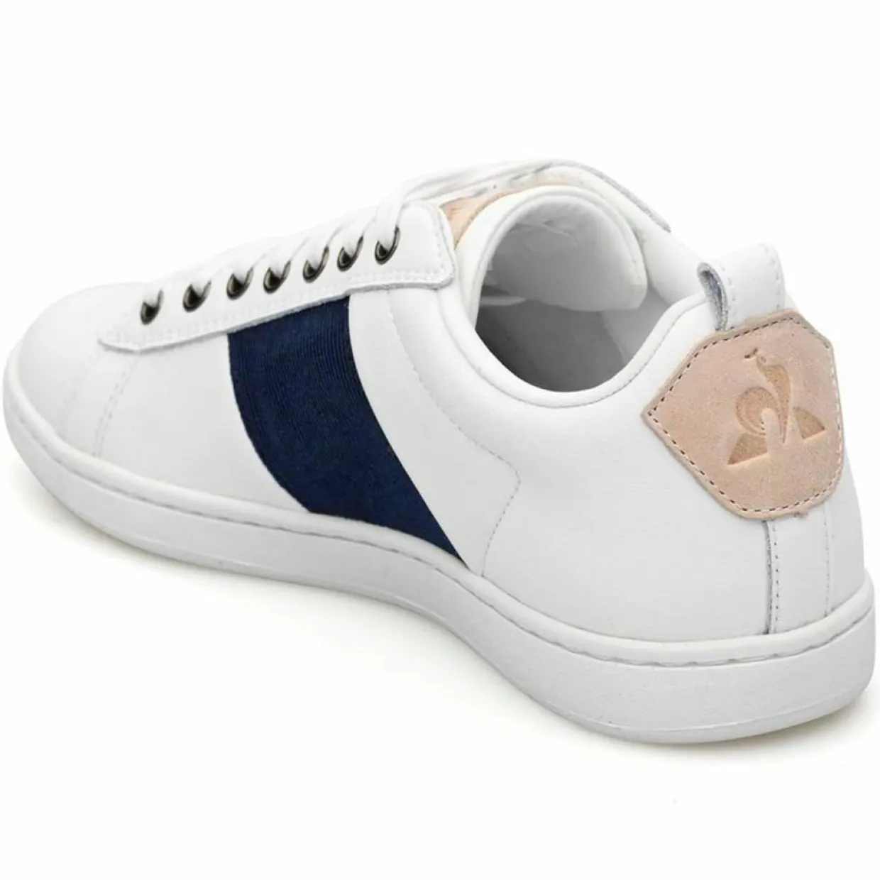 Baskets en Cuir Courtclassic blanc/bleu marine-Le Coq Sportif Best