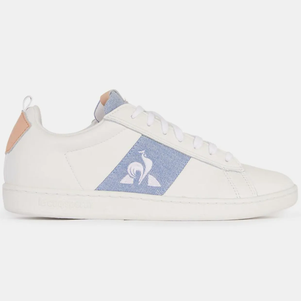 Baskets en Cuir Courtclassic blanc/belu-Le Coq Sportif Outlet