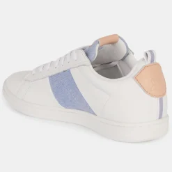 Baskets en Cuir Courtclassic blanc/belu-Le Coq Sportif Outlet