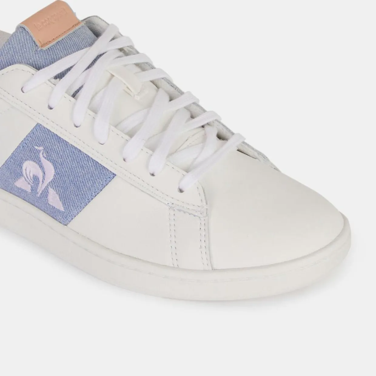 Baskets en Cuir Courtclassic blanc/belu-Le Coq Sportif Outlet