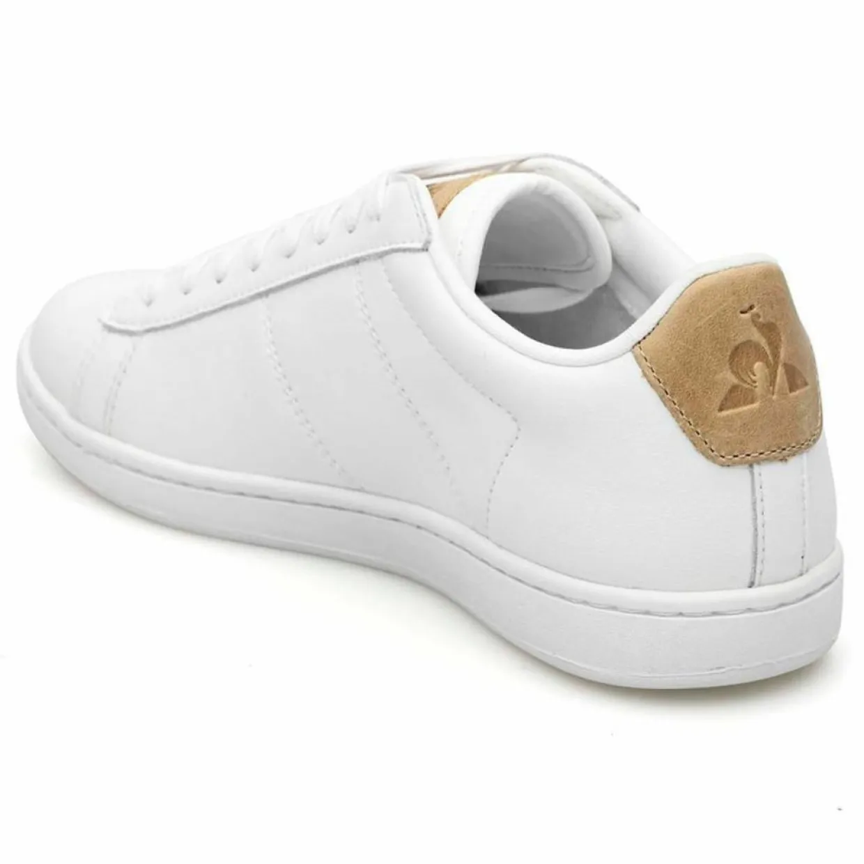 Baskets en Cuir Courtset blanc/beige-Le Coq Sportif Clearance