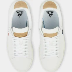 Baskets en Cuir Courtset blanc/beige-Le Coq Sportif Clearance