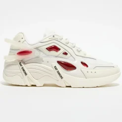 Baskets en Cuir Cylon-21 blanc/rouge-Raf Simons