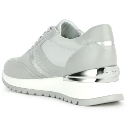 Baskets en Cuir Desya gris pâle-Geox Hot