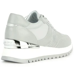 Baskets en Cuir Desya gris pâle-Geox Hot
