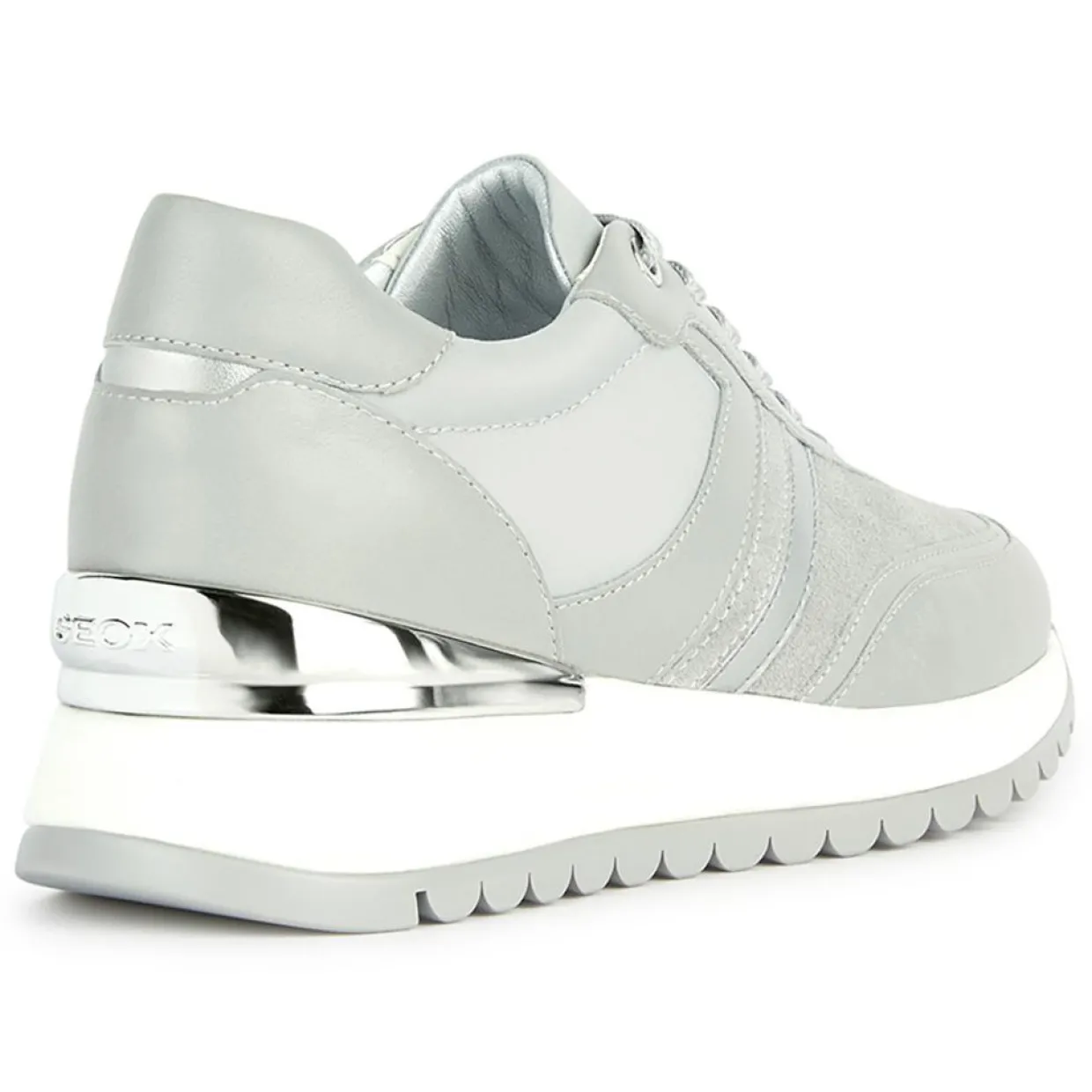 Baskets en Cuir Desya gris pâle-Geox Hot