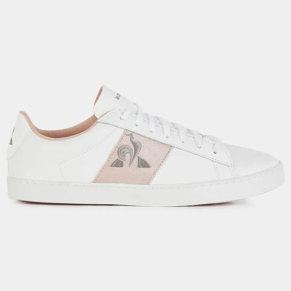 Femme Le Coq Sportif Baskets^Baskets en Cuir Elsa blanc/rose