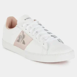 Femme Le Coq Sportif Baskets^Baskets en Cuir Elsa blanc/rose
