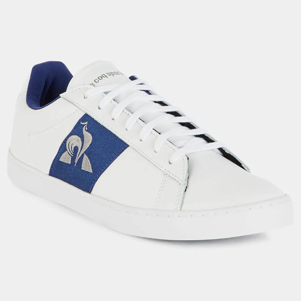 Femme Le Coq Sportif Baskets^Baskets en Cuir Elsa blanc/bleu