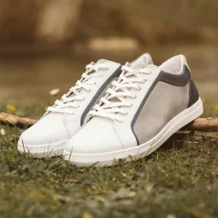 Homme Bocage Baskets^Baskets en Cuir et Velours de Cuir Kai grises