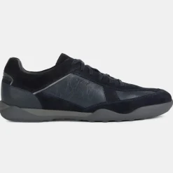 Homme Geox Baskets^Baskets en Cuir et Velours de Cuir Metodo bleu marine
