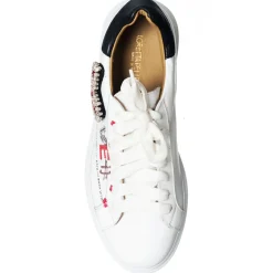 Femme Loretta Pettinari Baskets^Baskets en Cuir Game blanc/noir/rouge