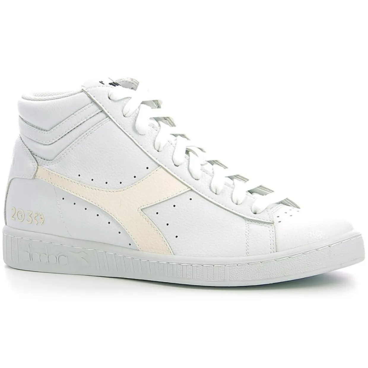 Baskets en Cuir Game High 2030 blanc immaculé/blanc-Diadora Hot