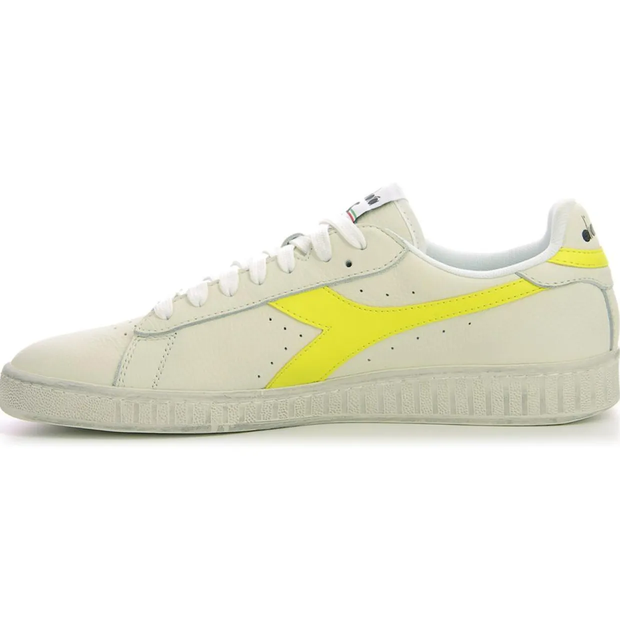 Baskets en Cuir Game L Fluo Wax blanc/jaune fluo-Diadora Hot