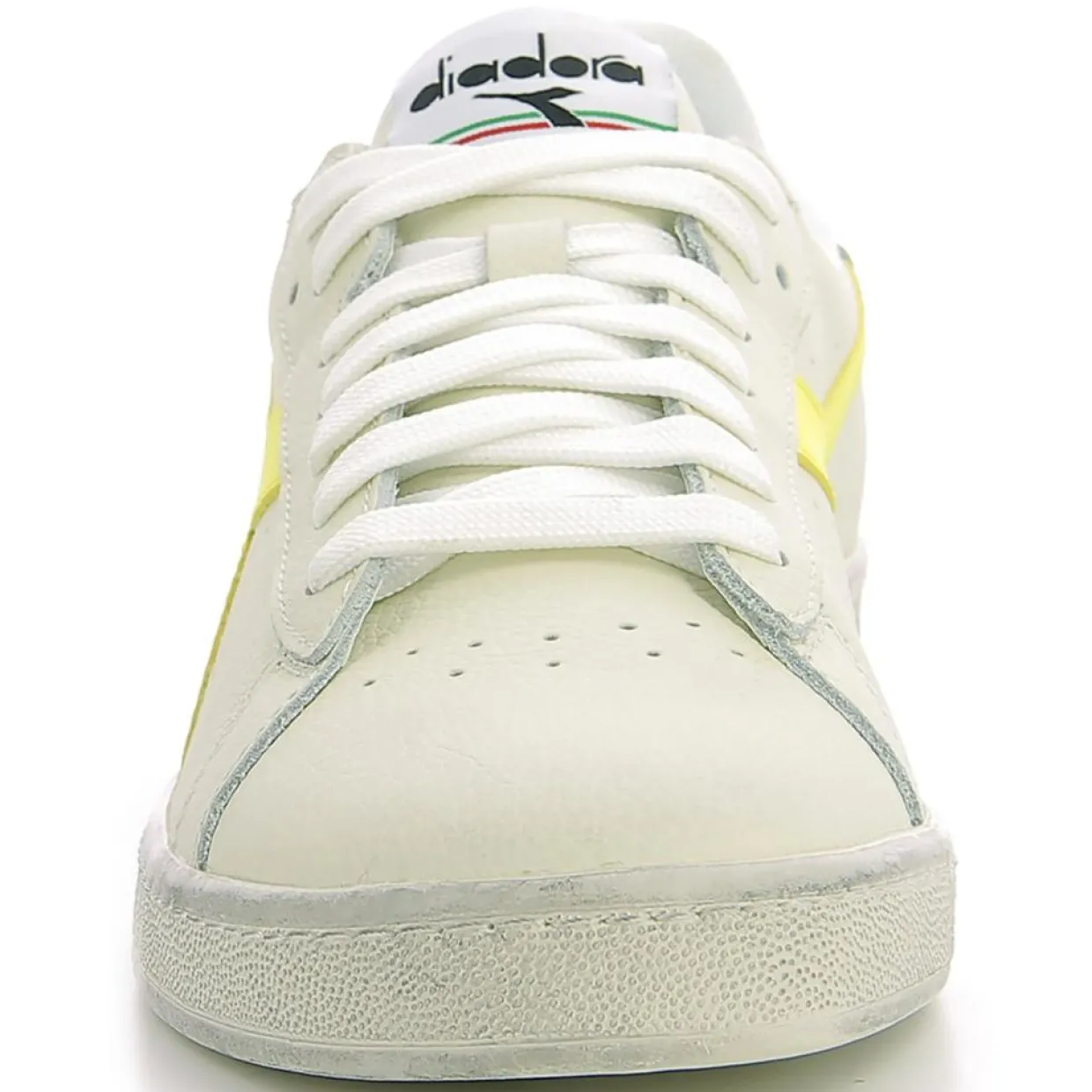 Baskets en Cuir Game L Fluo Wax blanc/jaune fluo-Diadora Hot