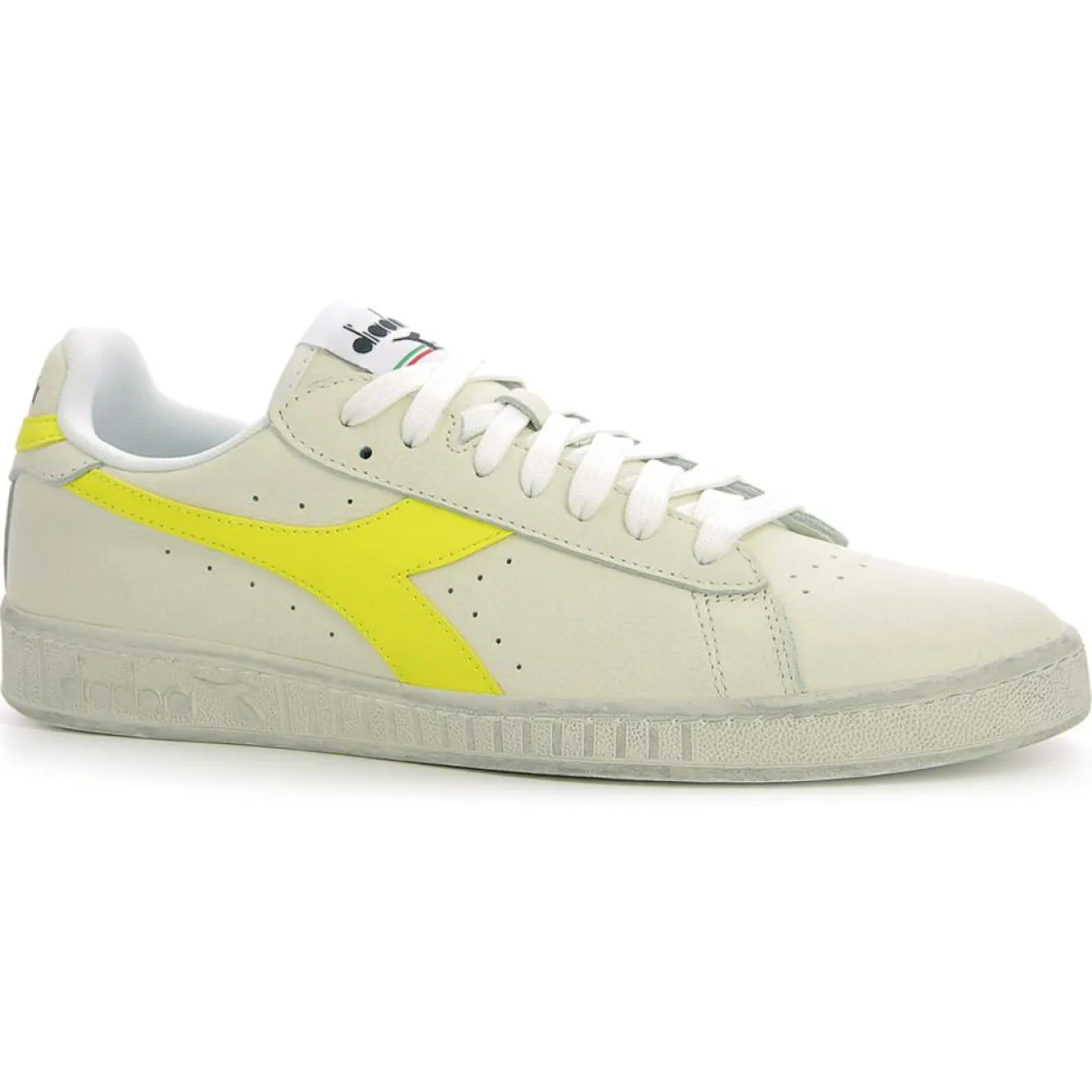Baskets en Cuir Game L Fluo Wax blanc/jaune fluo-Diadora Hot
