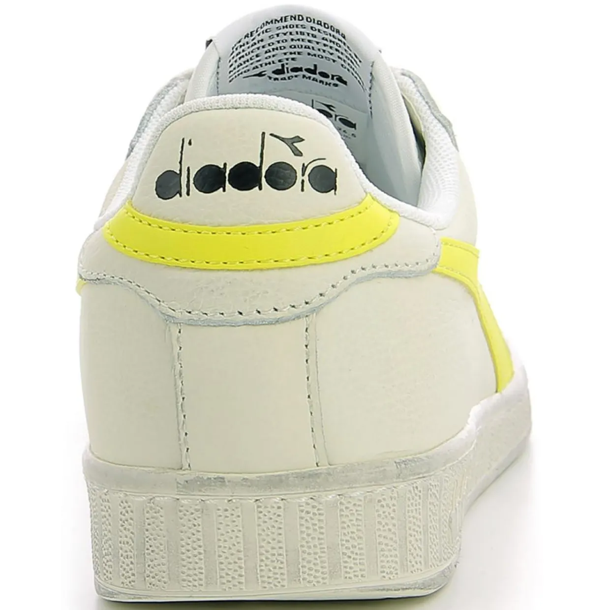Baskets en Cuir Game L Fluo Wax blanc/jaune fluo-Diadora Hot