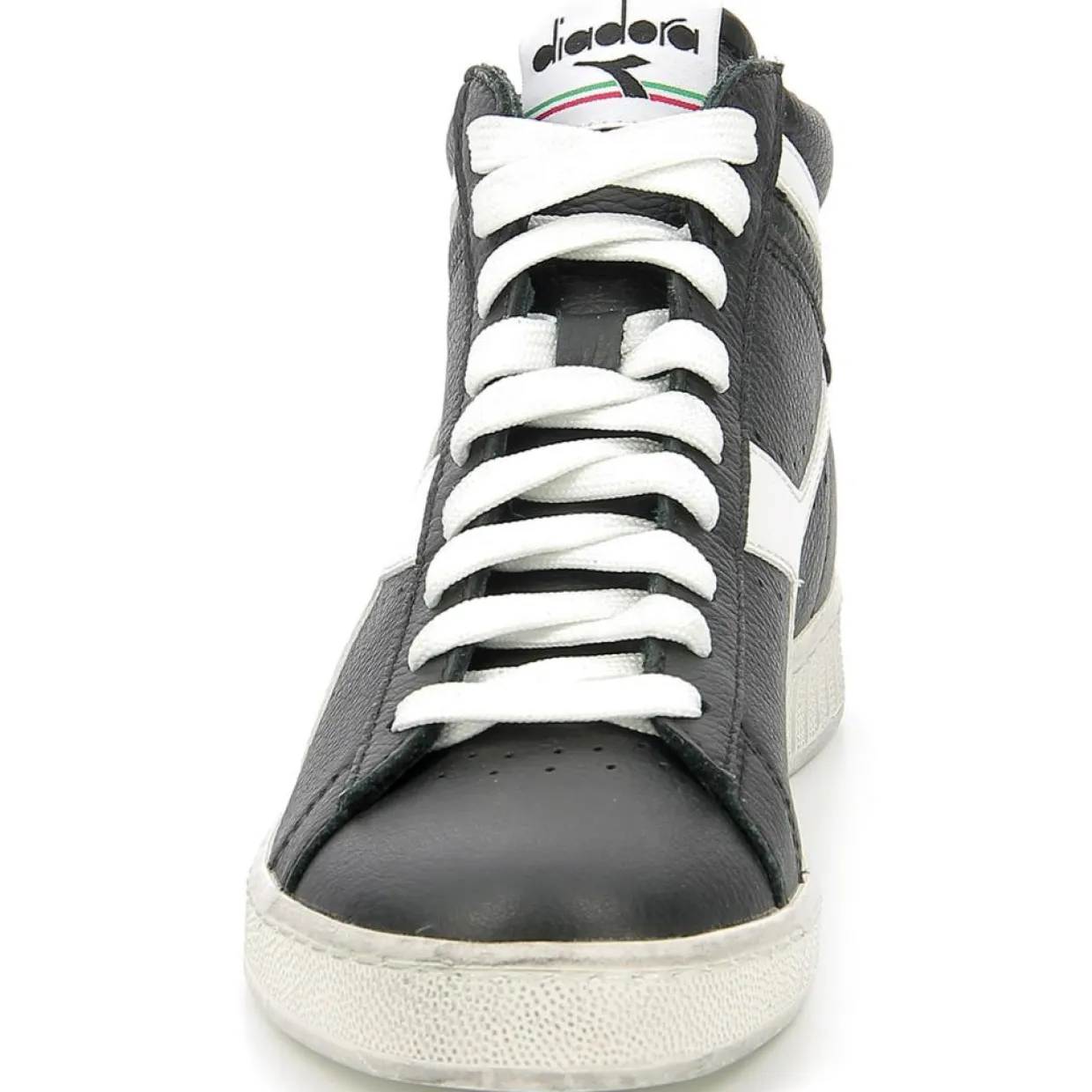 Baskets en Cuir Game L Hi Waxed noir/blanc-Diadora Sale