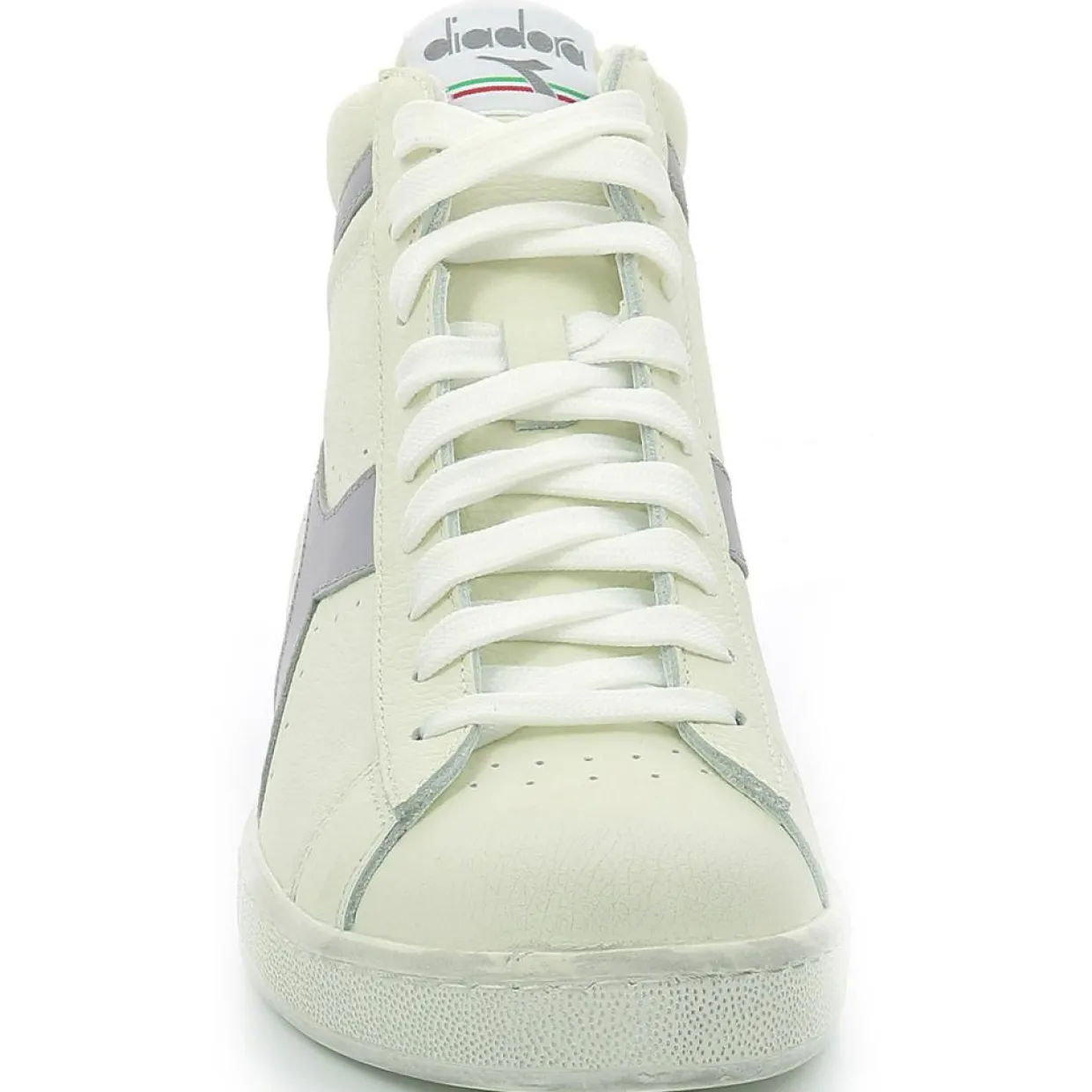 Baskets en Cuir Game L Hi Waxed blanc/gris-Diadora Sale