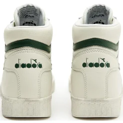 Baskets en Cuir Game L Hi Waxed blanc/vert-Diadora Discount