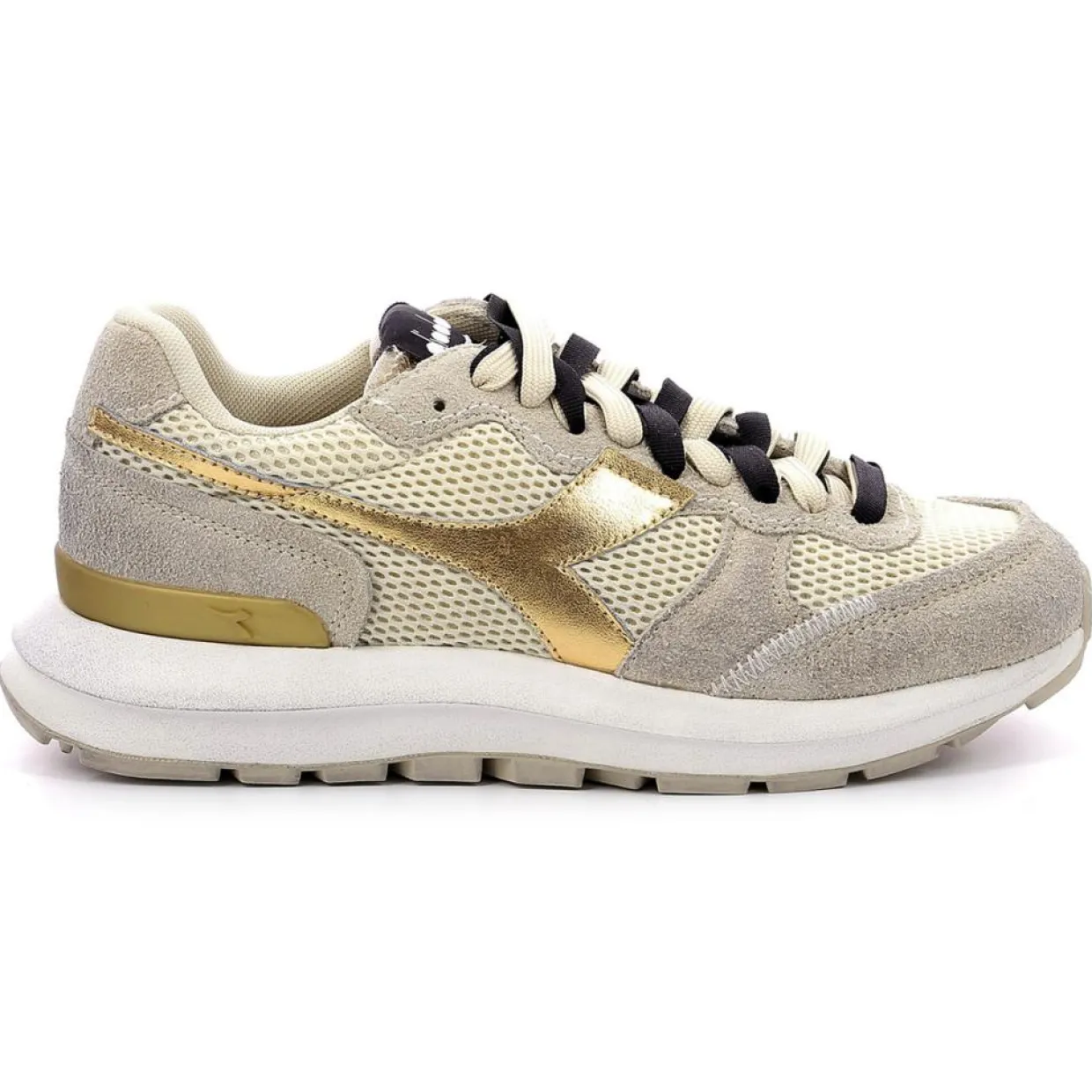 Femme Diadora Baskets^Baskets en Cuir Kmaro 42 Metal taupe/doré