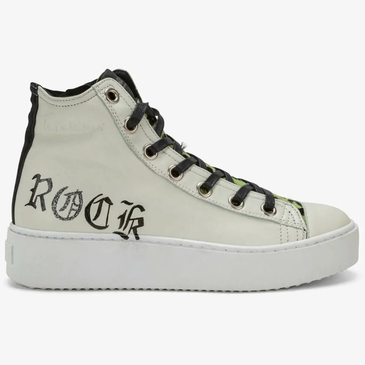 Baskets en Cuir Long Island blanc/noir-Nira Rubens Best