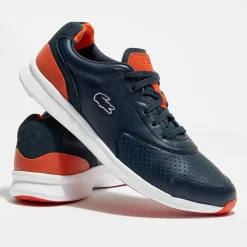 Homme Lacoste Baskets^Baskets en Cuir Ltr.01 317 1 bleu marine/rouge