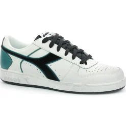 Baskets en Cuir Magic Bas Low I blanc/pacifique-Diadora Clearance