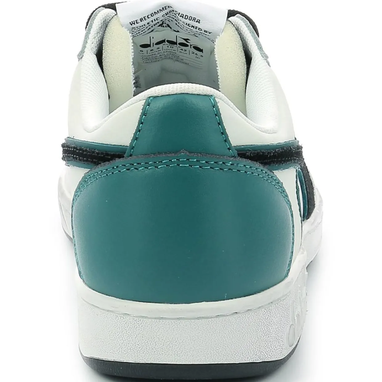 Baskets en Cuir Magic Bas Low I blanc/pacifique-Diadora Clearance