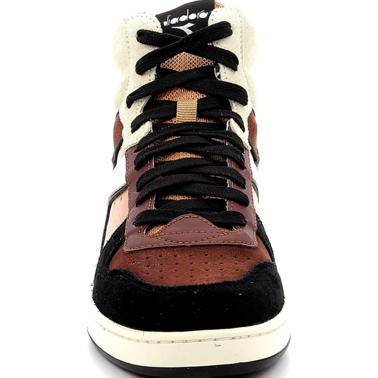 Homme Diadora Baskets^Baskets en Cuir Magic Baske Mi orange/marron