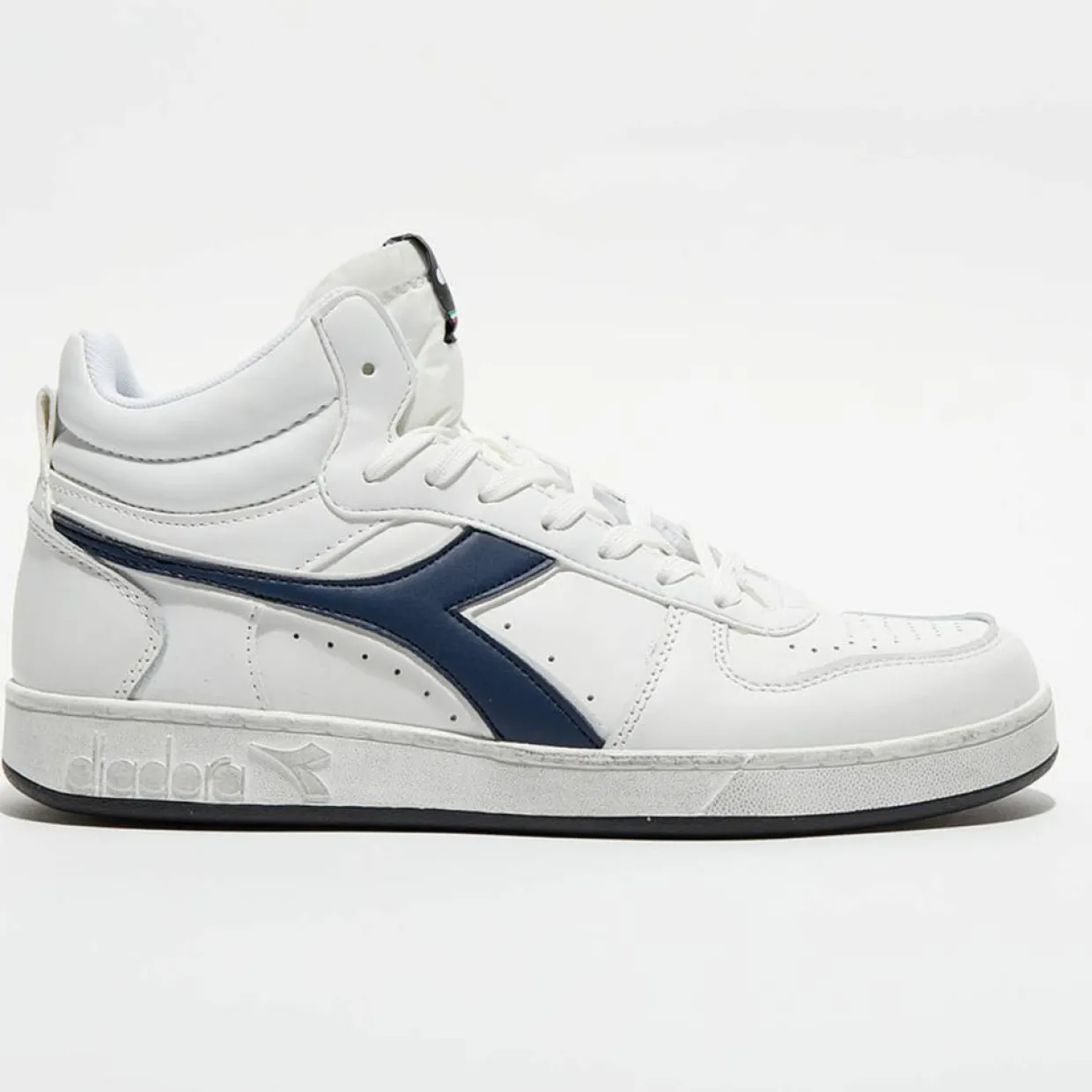 Homme Diadora Baskets^Baskets en Cuir Magic Icona bleu/noir