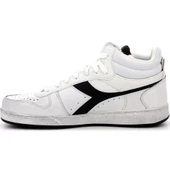 Homme Diadora Baskets^Baskets en Cuir Magic Icona blanc/noir