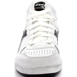 Homme Diadora Baskets^Baskets en Cuir Magic Icona blanc/noir
