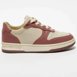 Baskets en Cuir Malone beige/rose-Clae Discount