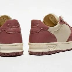 Baskets en Cuir Malone beige/rose-Clae Discount