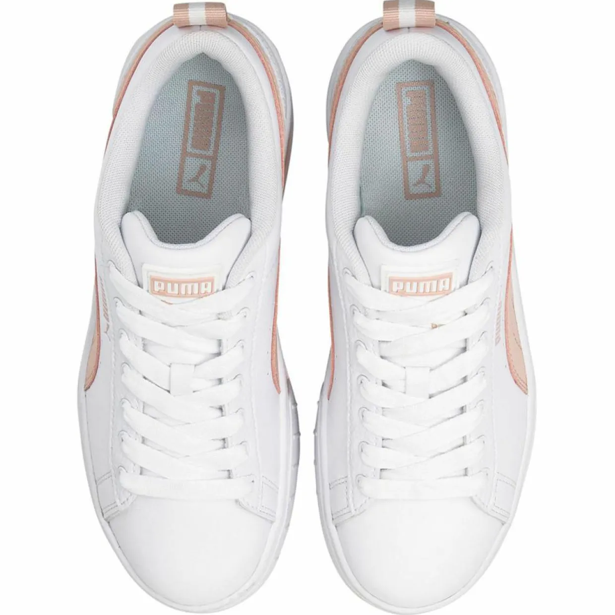 Femme Puma Baskets^Baskets en Cuir Mayze blanc/rose