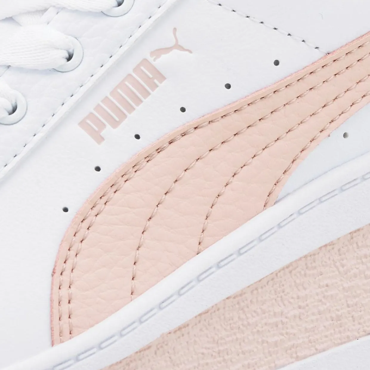 Femme Puma Baskets^Baskets en Cuir Mayze blanc/rose