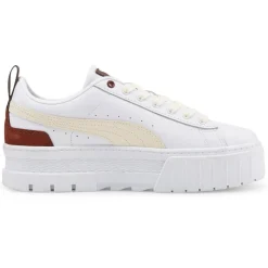 Baskets en Cuir Mayze Luxe blanc/bordeaux-Puma Discount