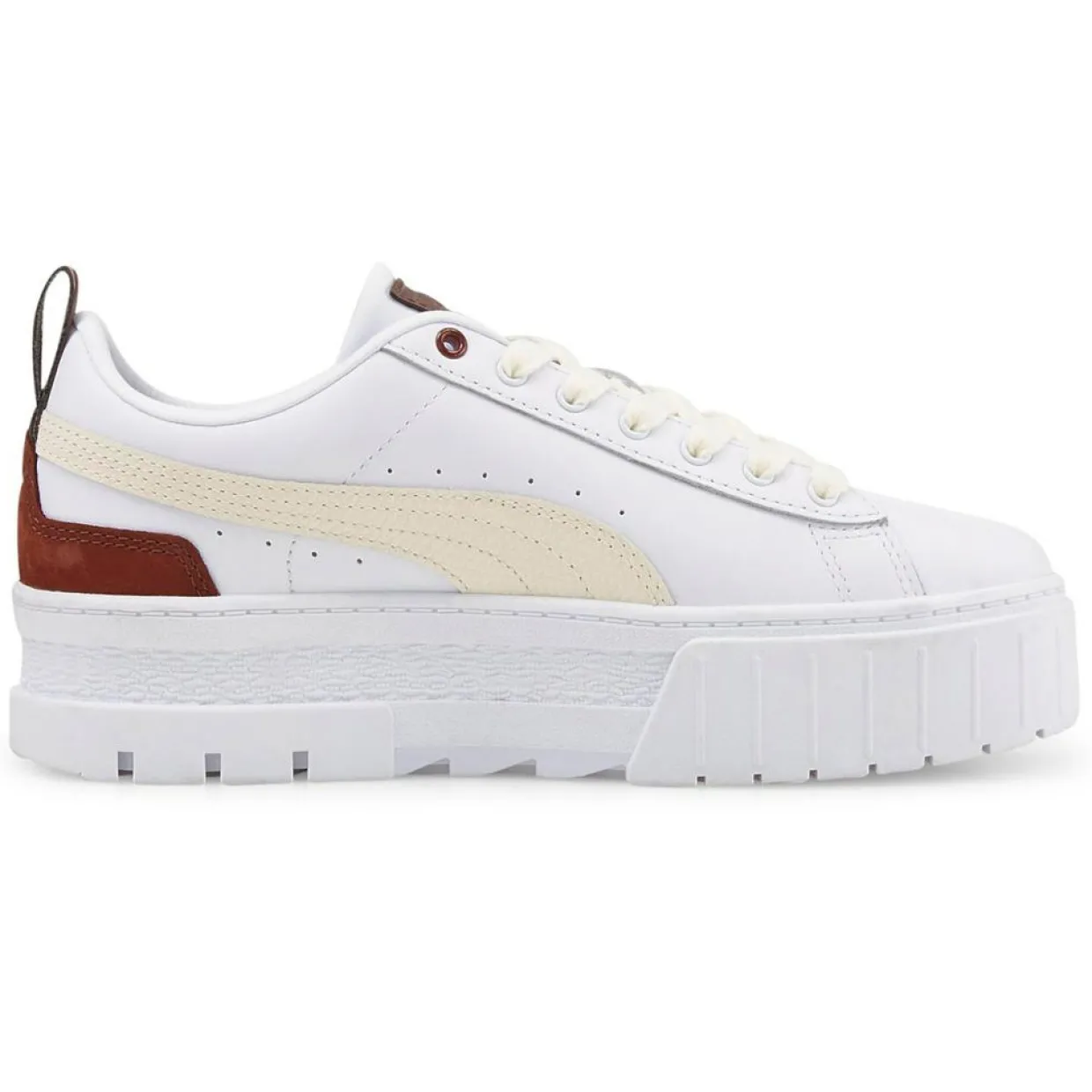 Baskets en Cuir Mayze Luxe blanc/bordeaux-Puma Discount