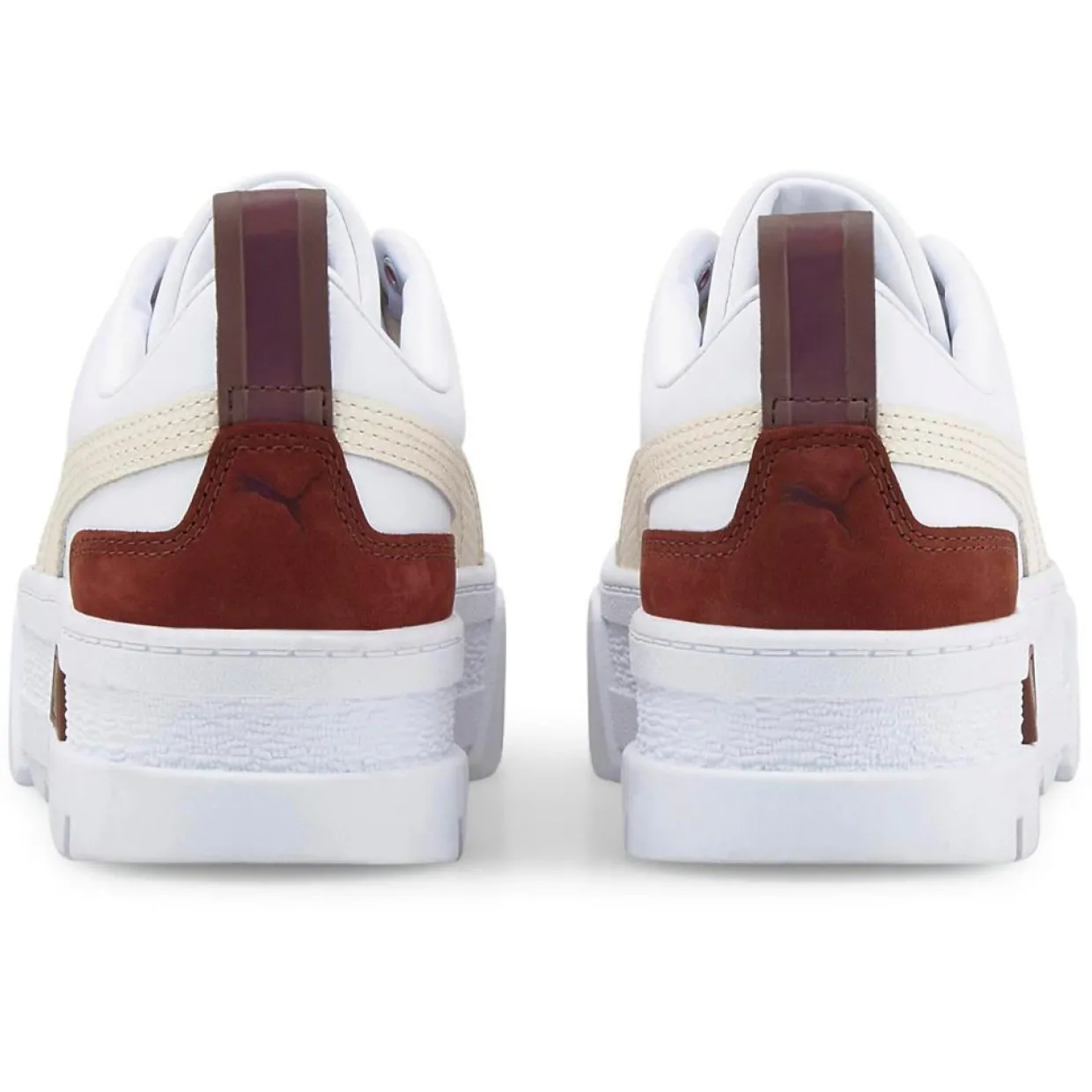 Baskets en Cuir Mayze Luxe blanc/bordeaux-Puma Discount