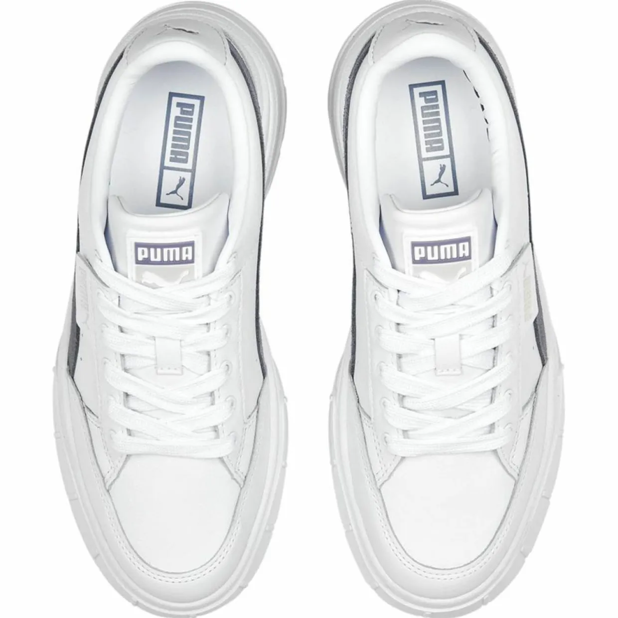 Femme Puma Baskets^Baskets en Cuir Mayze Stack blanches