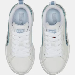 Enfant Puma Fille^Baskets en Cuir Mayze Wild blanc/bleu
