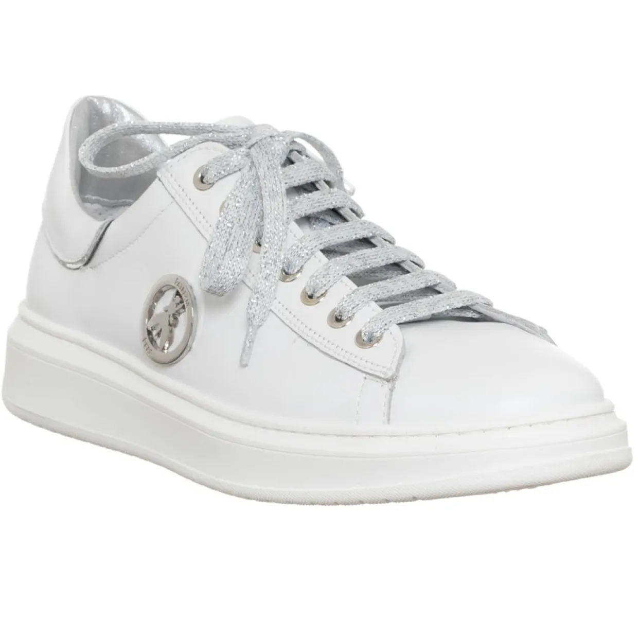 Femme Patrizia Pepe Baskets^Baskets en Cuir Prisilia blanches