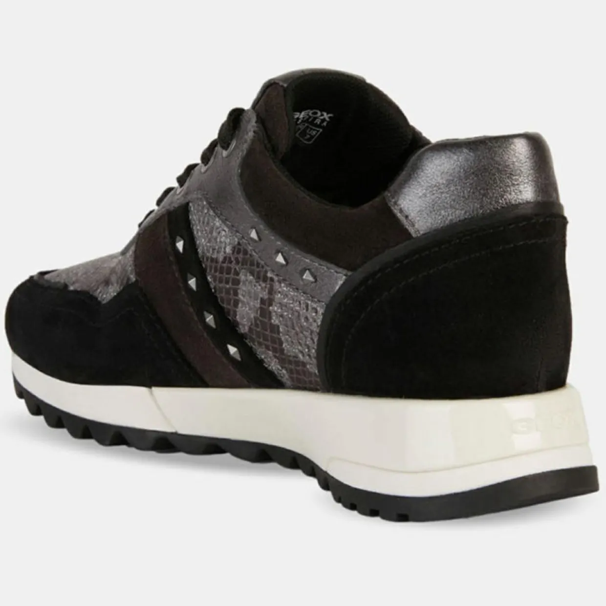 Femme Geox Baskets^Baskets en Cuir running Tabelya gris/noir