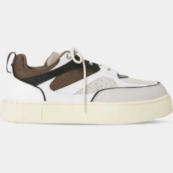 Baskets en Cuir Sidney blanc/marron-Eytys Sale