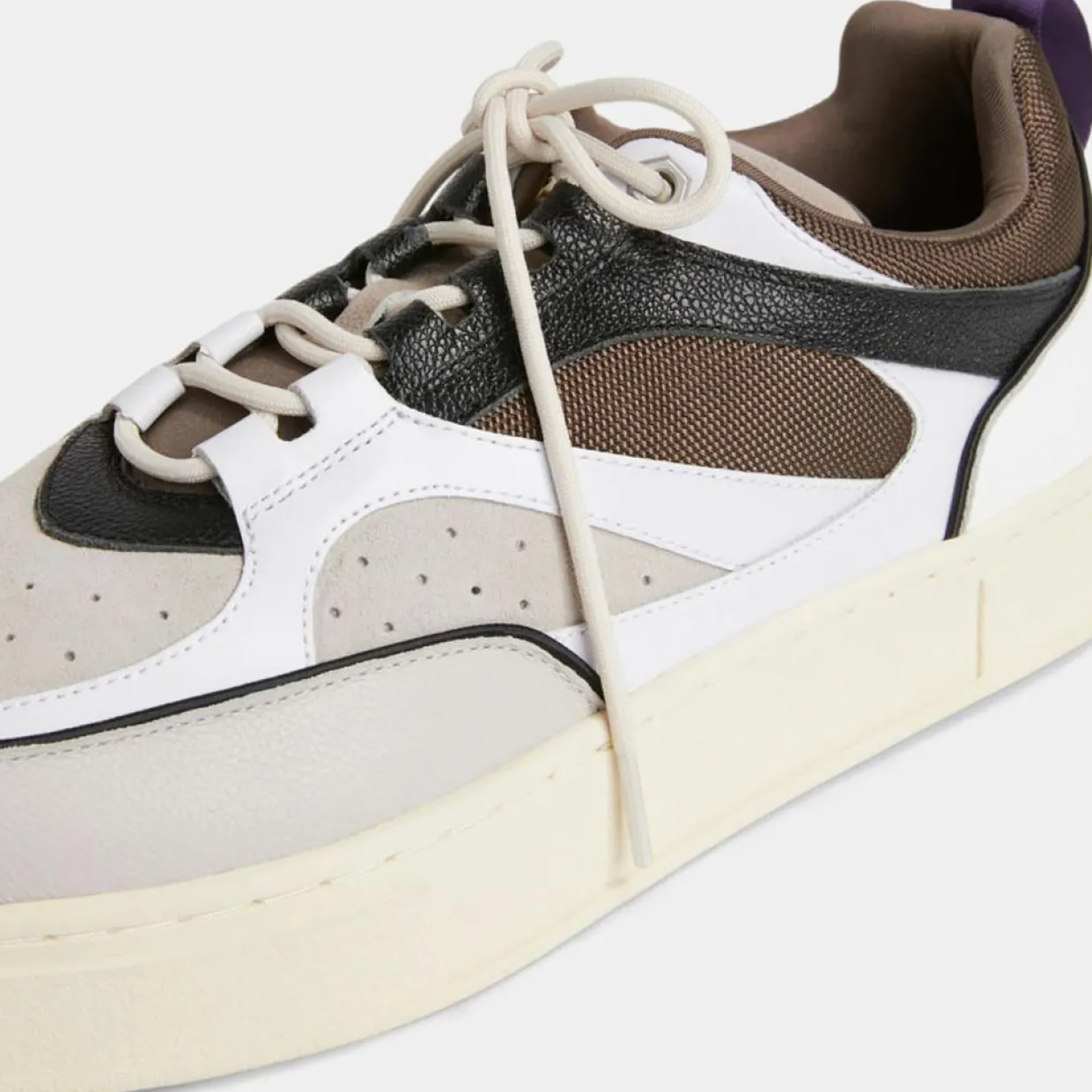 Baskets en Cuir Sidney blanc/marron-Eytys Sale