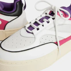 Homme Eytys Baskets^Baskets en Cuir Sidney blanc/rose