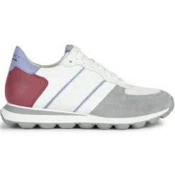 Baskets en Cuir Spherica blanc/cyclamen-Geox Outlet